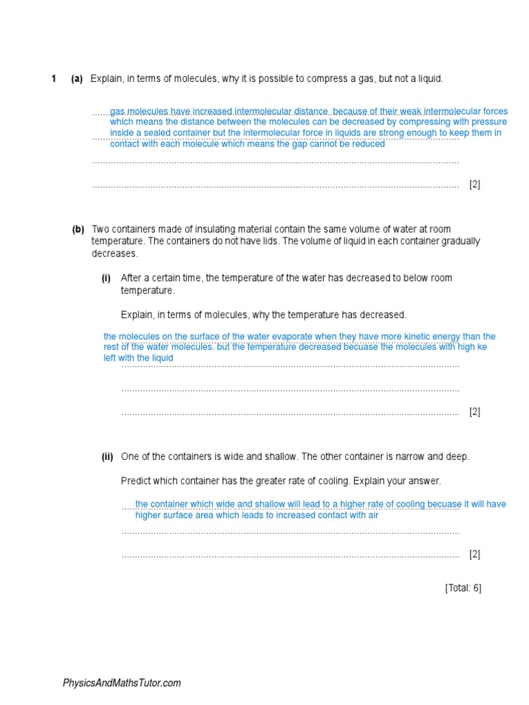 Why gases can be compressed but liquids cannot PDF Gases Liquids