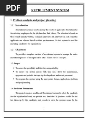 Recruitment System | PDF | Recruitment | Use Case