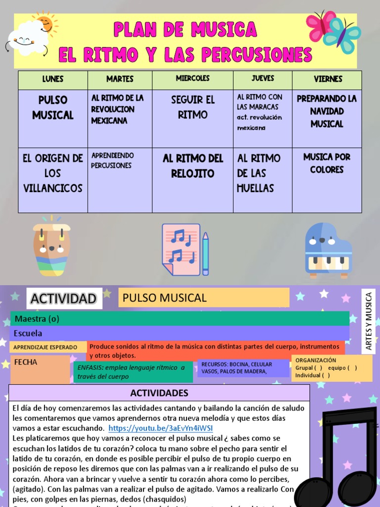 Rítmicas corporales para explorar el pulso musical | PDF | Ritmo ...