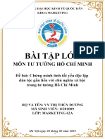 BÀI TẬP LỚN TƯ TƯỞNG HỒ CHÍ MINH - 11201009 VY THỊ THÙY DƯƠNG