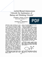 Alkyl-Dimethyl-Benzyl-Ammonium-Chloride for Sanitizing Eating Utensils