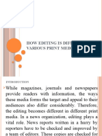 How Editing Is Different in Various Print Media