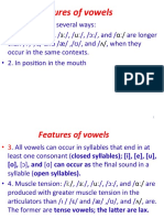 Vowels and Syllables