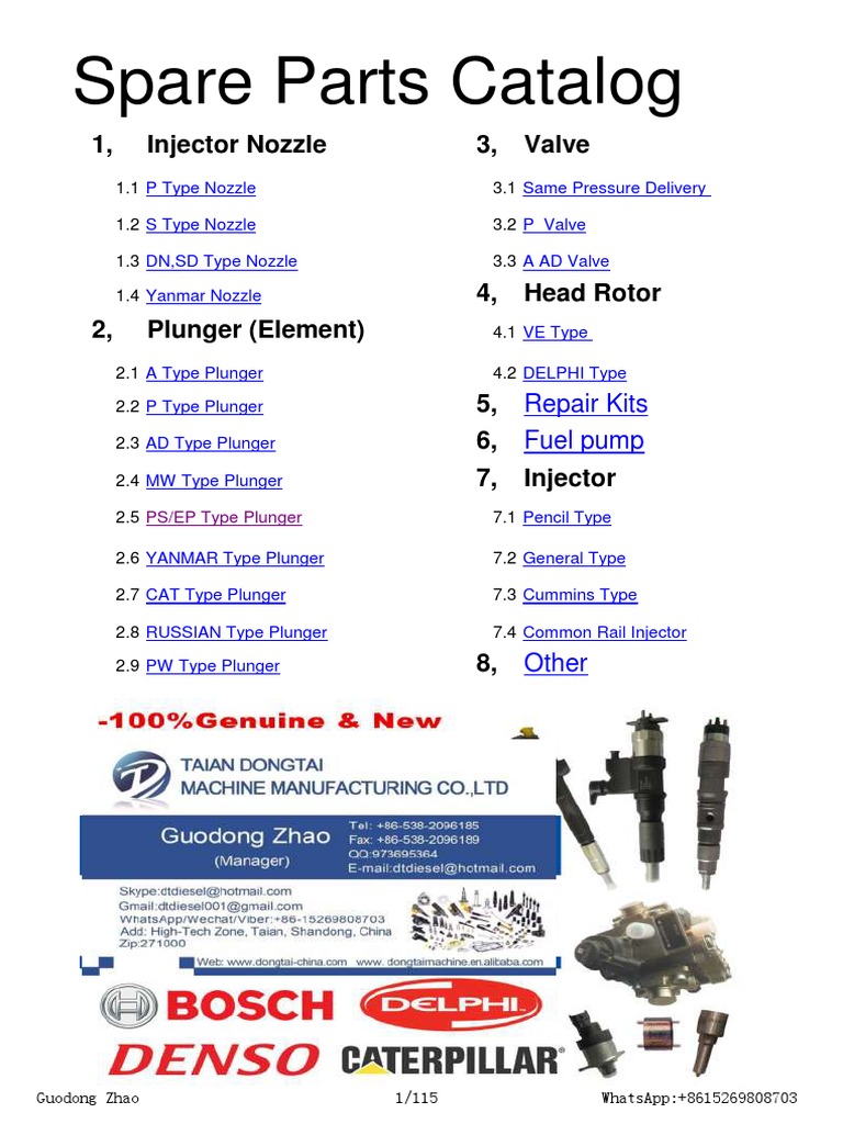 3 Diesel Engine Parts 20172 | PDF | Fuel Injection | Motor