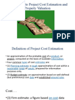 Introduction To Project Cost Estimation and Property Valuation