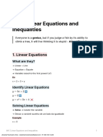 001 Linear Equations and Inequalities