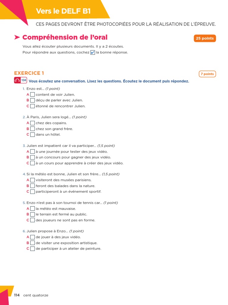 Guide vers le DELF B1 | PDF | BD