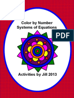 Systems of Equations Color by Number