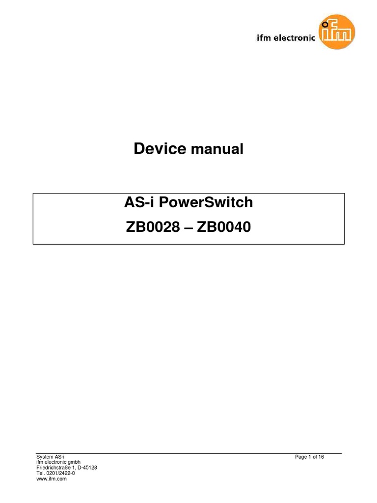 Device Manual PDF Power Supply Electrical Connector