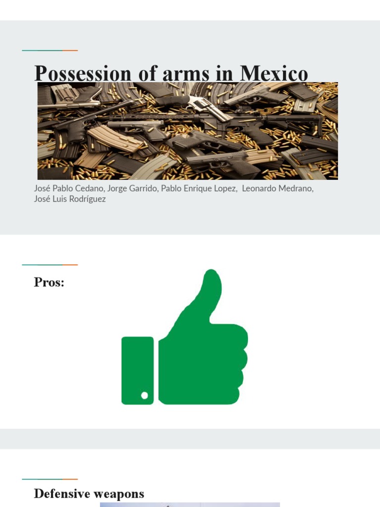 Mexico's Debate on Legalizing Arms Possession PDF