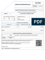 Constancia de retención de IVA para pequeño contribuyente