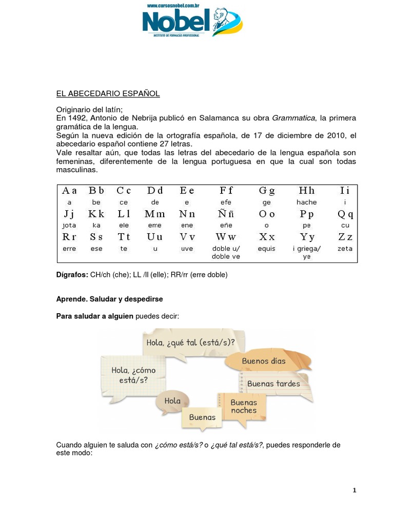 Apostila De Espanhol Pdf Lengua Española Lingüística