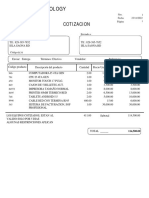 Cotización de equipos y sistemas de cómputo y facturación