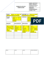 Formato de Lista de Verificación