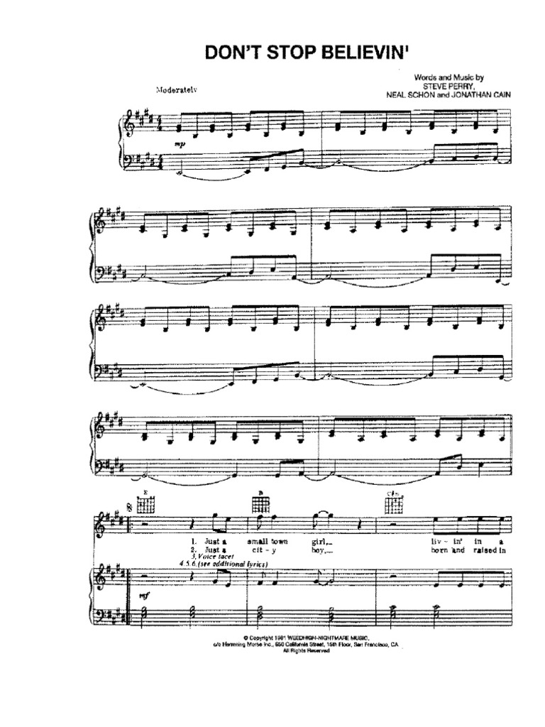 Journey Sheet Music | PDF