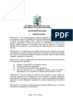 Reglamento de Condecoraciones y Distinciones Militares Guatemala