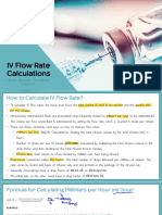IV Flow Rate Calculations