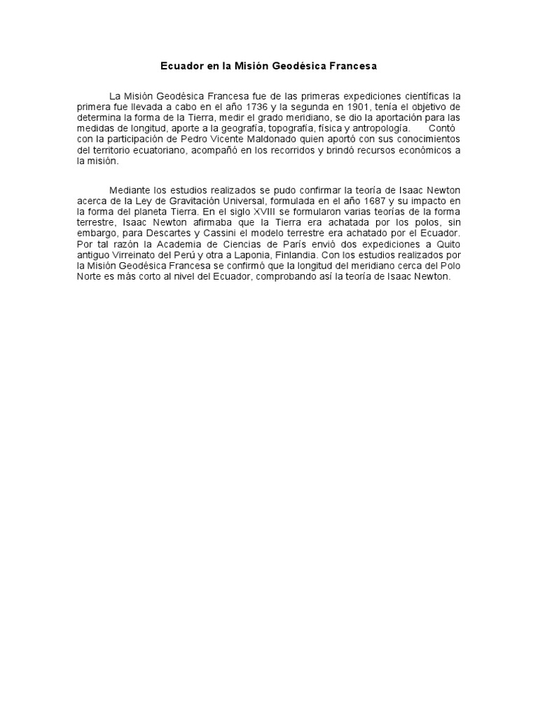 Ecuador en La Misión Geodésica Francesa PDF