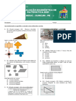 6º e 7º Ano - 2 AVALIAÇÃO DIAGNÓSTICA DE MATEMÁTICA