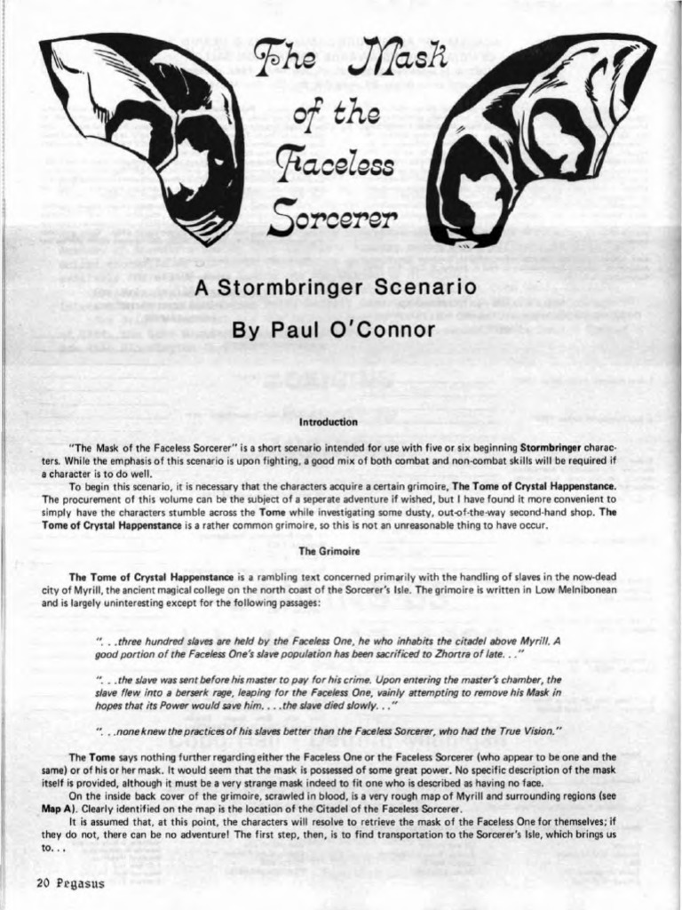 Stormbringer The Mask of The Faceless Sorcerer PDF