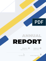 Blue Yellow Modern Cover Annual Report