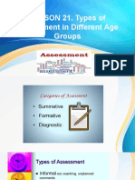Types of Assessment for Different Age Groups