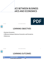 Difference Between Business Economics and Economics