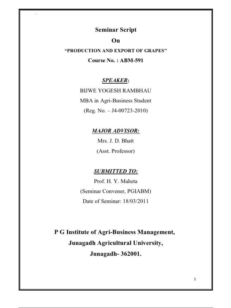 Production and Export of Grapes | PDF | Business