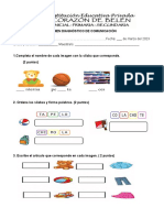 EXAMEN DIAGNÓSTICO DE COMUNICACIÓN CIENCIA Y AMBIENTE