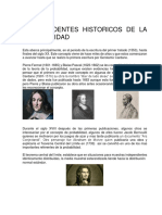 ANTECENDENTES HISTORICOS DE LA PRBABILIDnAD