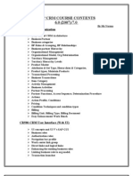 Sap CRM Course Contents 6.0 (2007) /7.0: CR100-Base Customization