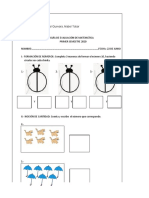 Guia de Evaluación Matemática Kinder A y B