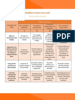 Rúbrica para Evaluar Documentos Escritos