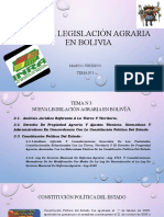 TEMA 3 - Nueva Legislación Agraria en Bolivia