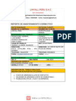 Reporte de Mantenimiento - Linyall, Enero