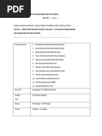 Rancangan Perlaksanaan Aktiviti (Rpa) : (Taska Permata NCDRC Upsi) | PDF