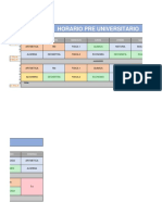 Horario pre universitario de lunes a domingo