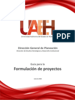 Formulación de proyectos UAEH