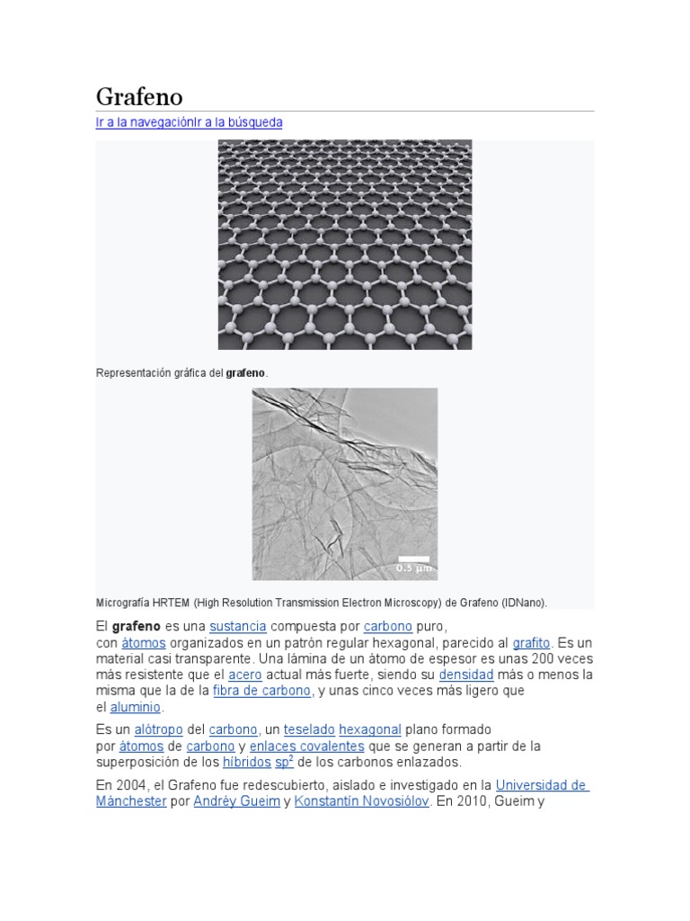 Grafeno | PDF | Grafeno | Carbón