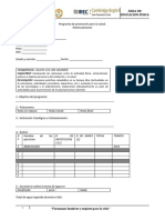 Programa para Promocionar La Salud Rutina Personal