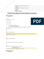 Examen Final Segundo Intento Balanced Scorecard