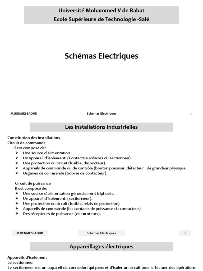 Schémas Électriques et Installations Indus. | PDF | Électricité ...