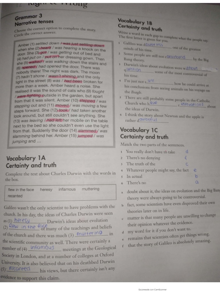 Workbook Unit 2 | PDF