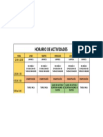 Horario de Actividades