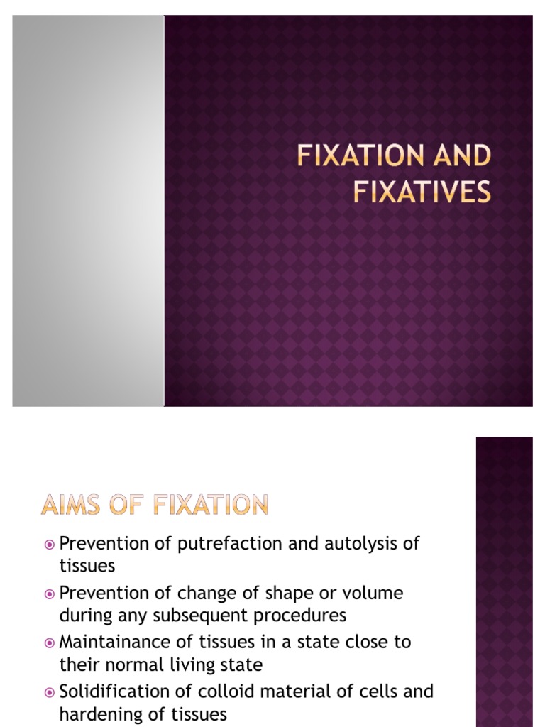 Fixation and Fixatives PDF