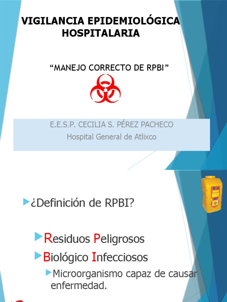 Manejo Seguro de RPBI en Hospitales | PDF | Especialidades Medicas ...