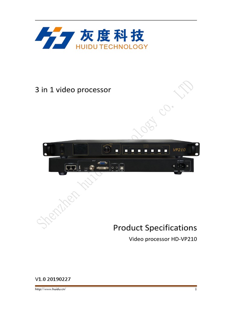Video Processor User Guide | PDF | Hdmi | Display Resolution