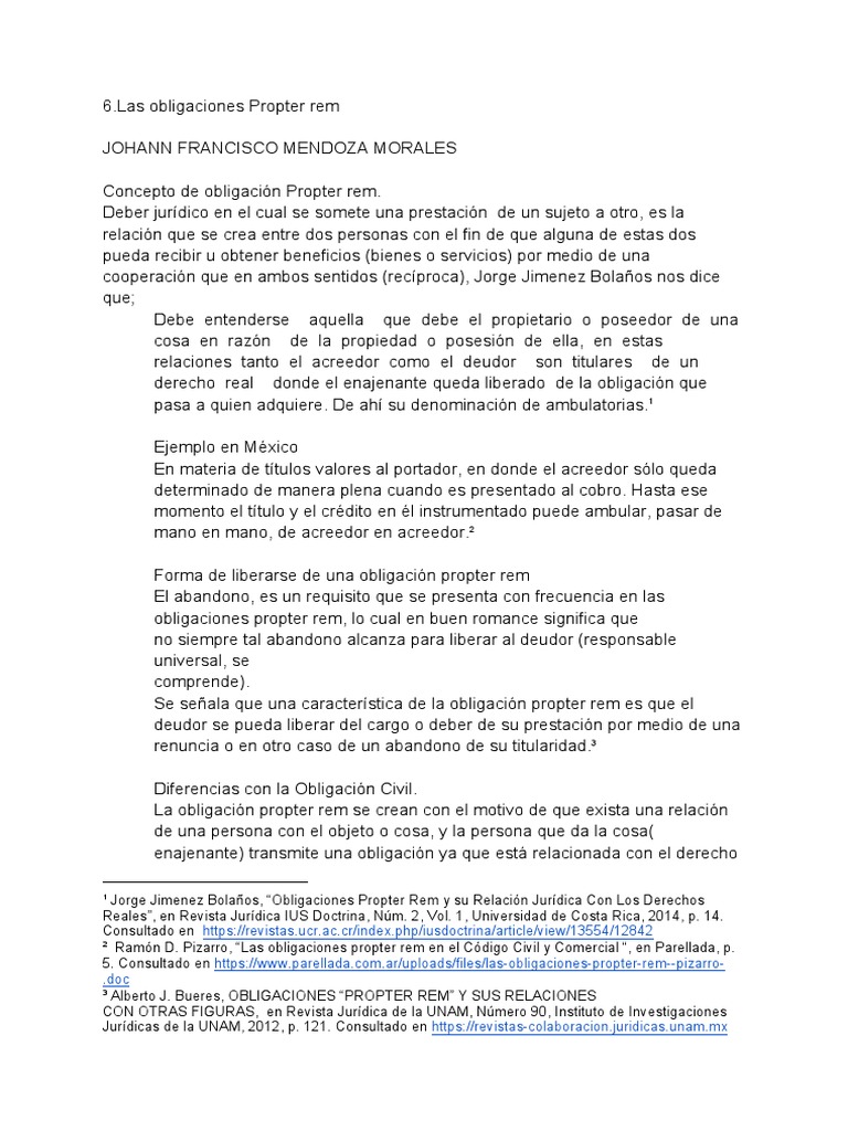 Obligaciones Propter Rem: Conceptos y Ejemplos | PDF | Propiedad ...
