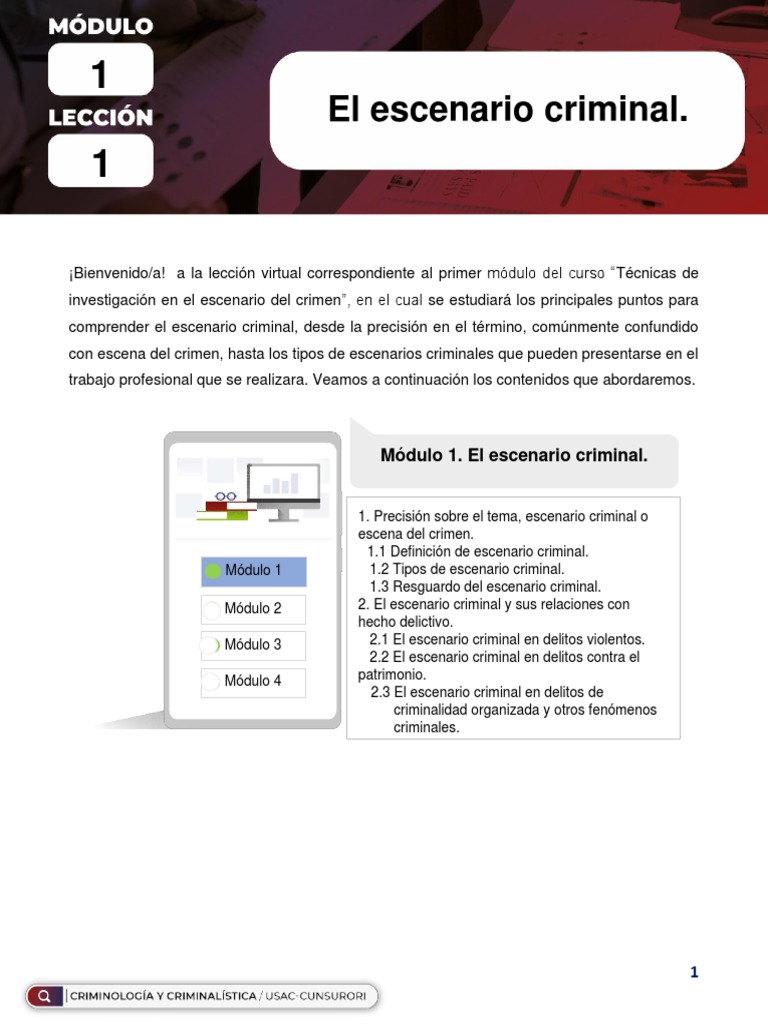 Técnicas en el Escenario Criminal | PDF | Crímenes | Crimen y violencia