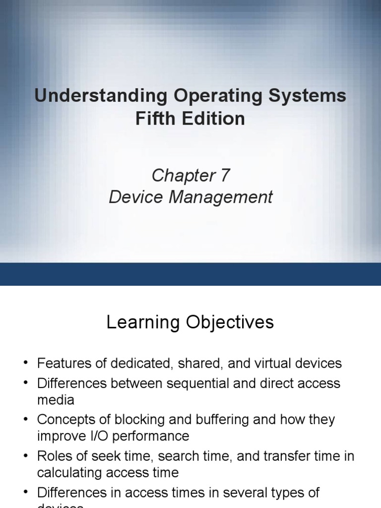 Device Management in Operating Systems | PDF | Computer Data Storage ...